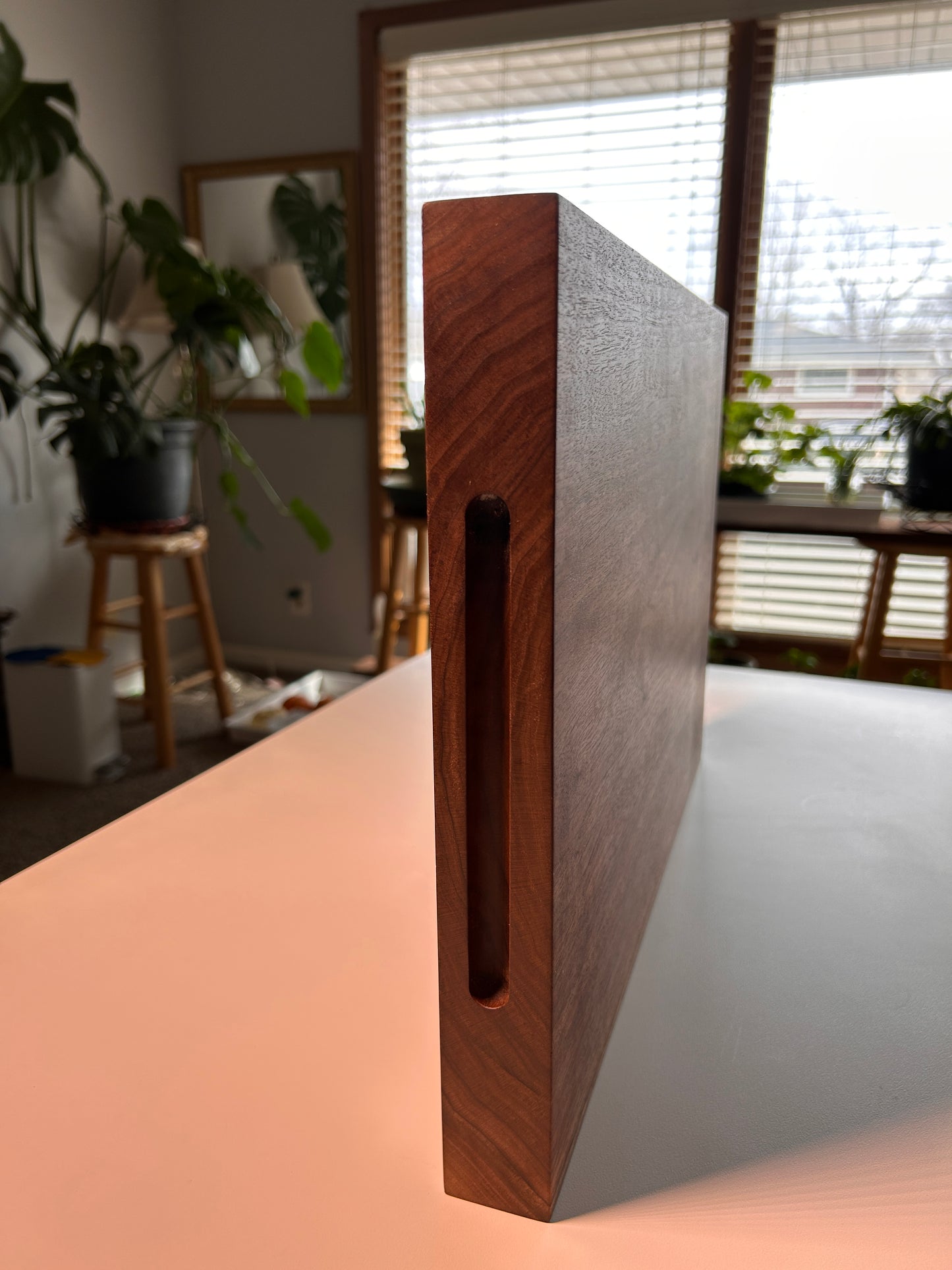 Solid One-Piece Black Walnut Cutting Board – 1.5” Thick, No Glue