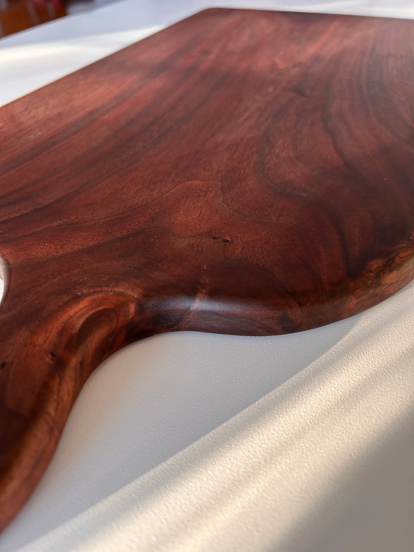 One-Piece Black Walnut Serving Board – No Glue, Handmade (Exact Piece)