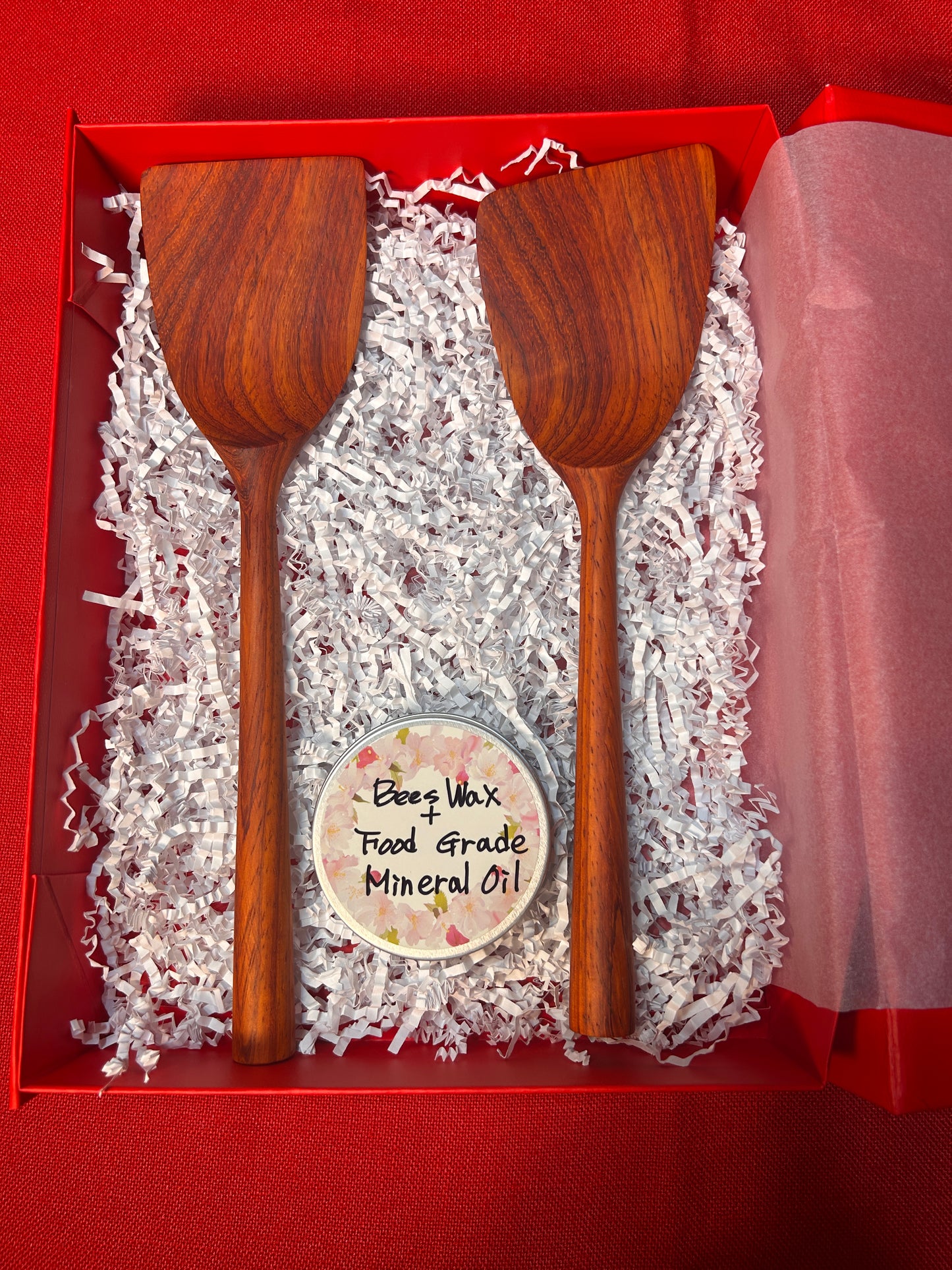 Christmas Gift Set - Handmade Wood Kitchen Tools with Beeswax. Mix