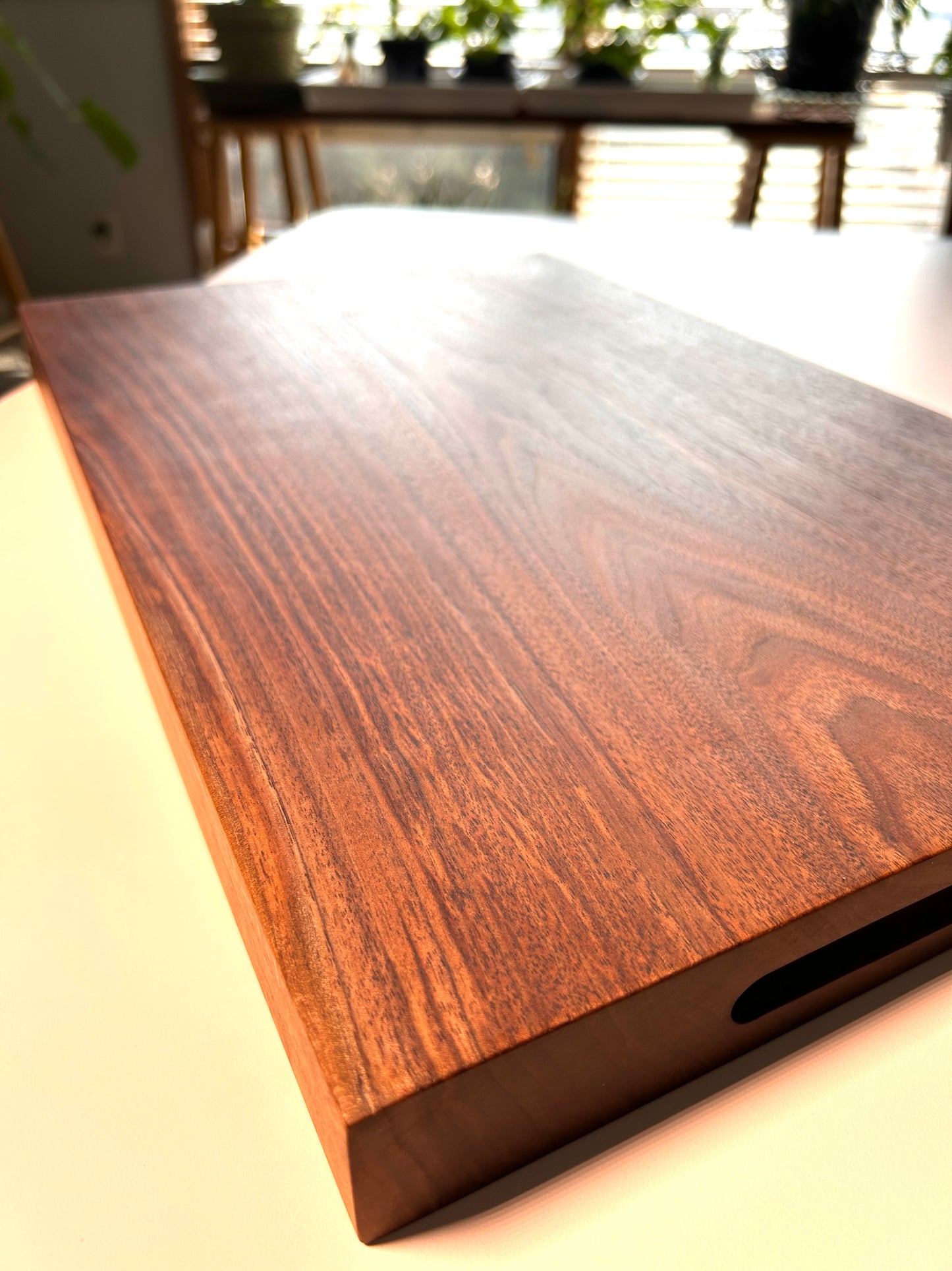 Solid One-Piece Black Walnut Cutting Board – 1.5” Thick, No Glue