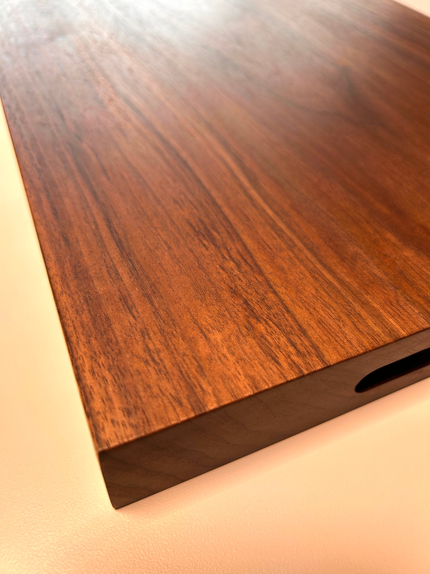 Solid One-Piece Black Walnut Cutting Board – 1.5” Thick, No Glue