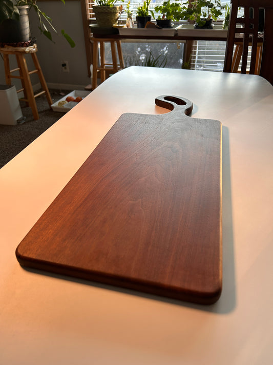 One-Piece Black Walnut Serving Board – No Glue (Exact Piece)