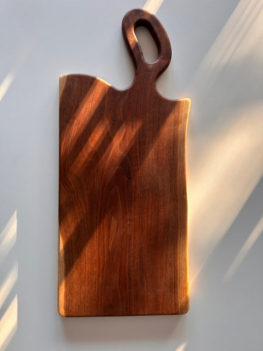 One-Piece Black Walnut Serving Board – No Glue (Exact Piece)