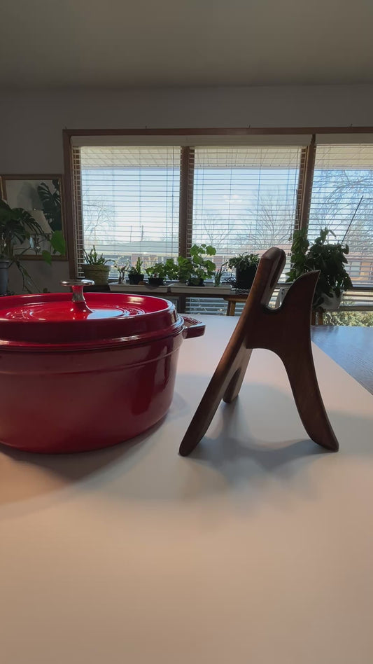 Handcrafted Wooden Pot Lid Stand - Aesthetic Kitchen Decor &Organizer